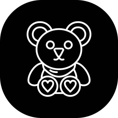 Oyuncak ayı simgesinin vektör çizimi