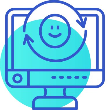 Bilgisayar. Web simgesi basit illüstrasyon