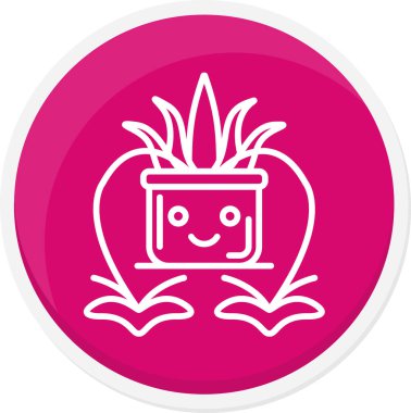 Bitki. Web simgesi basit illüstrasyon