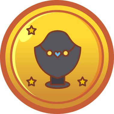 Bir madeni paranın vektör illüstrasyonu