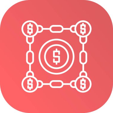 Dolar. Web simgesi basit illüstrasyon