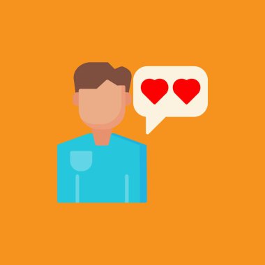 erkek ve kadın ikonu, düz stil