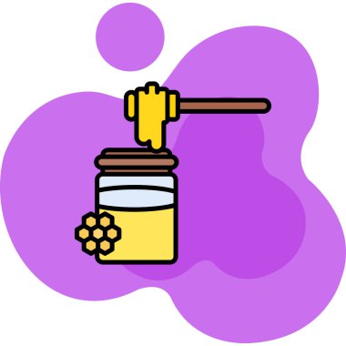 Arı kovanı simgesi. Taslak arı kovanı vektör simgesi rengi düz izole