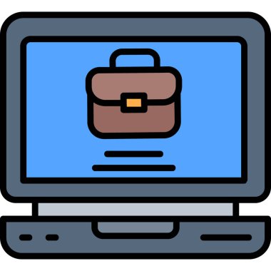 dizüstü bilgisayar simgesi, vektör illüstrasyonu