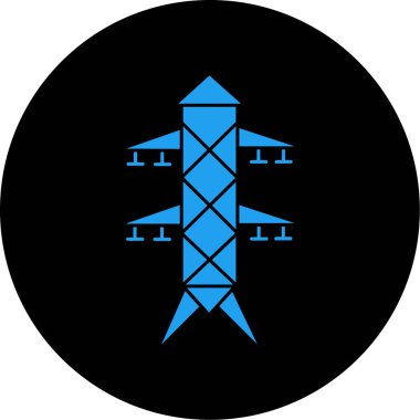 Uçak simgesinin vektör illüstrasyonu