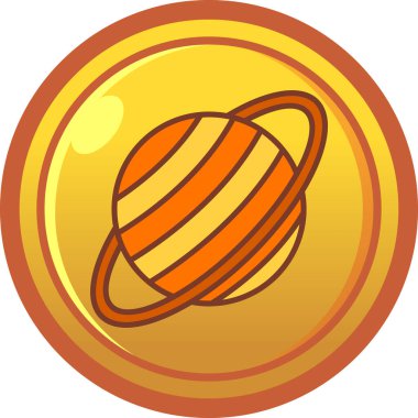 Çizgi film tasarımında altın sikkeler simgesi