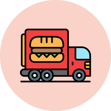 Fast food kamyon vektör çizimi