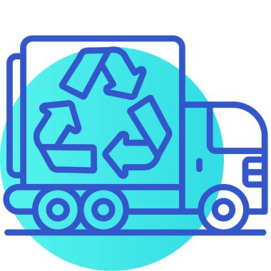 Çöp kutusu simgesini geri dönüştür. Beyaz üzerinde izole edilmiş özet çöp kutusu vektör rengi