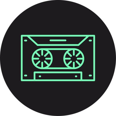 kaset oynatıcı simge vektör taslağı çizimi