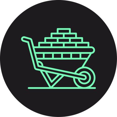 vektör barrow simgesi çizimi