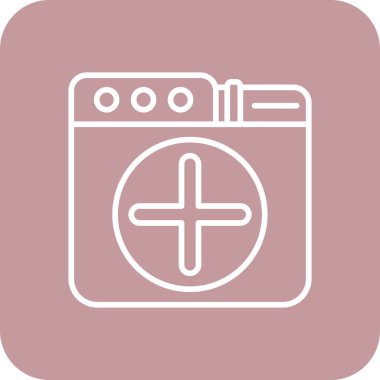 İzole edilmiş bir çizgi makinesi simgesinin çizimi