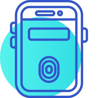 Mobil kutsal kişilerin resmi, vektör çizim