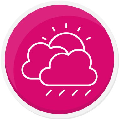 Bulut. Web simgesi basit illüstrasyon