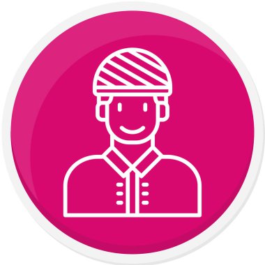 Avatar man simgesi, vektör illüstrasyonu