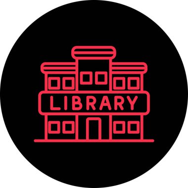 Kütüphane simge vektör çizim