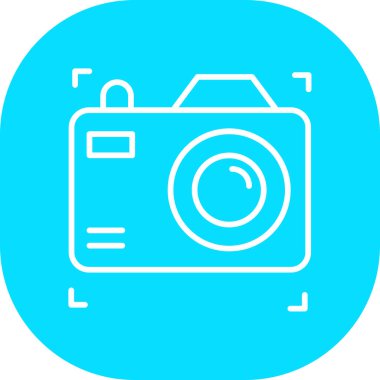 Kamera. Web simgesi basit illüstrasyon