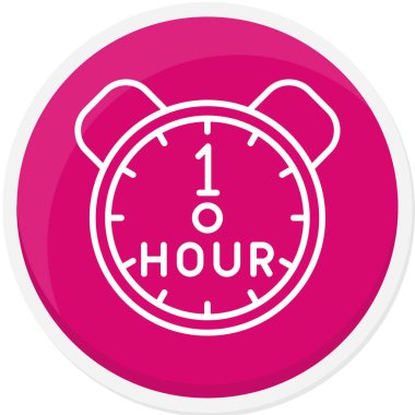 Bir saat simgesinin vektör illüstrasyonu