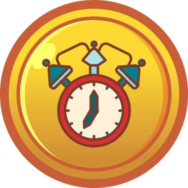 Alarm saat simgesi, düz stil