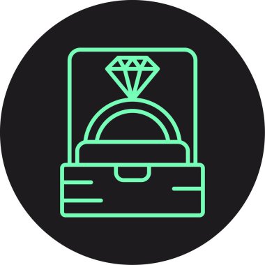 Alyans simgesi, vektör illüstrasyonu basit tasarım