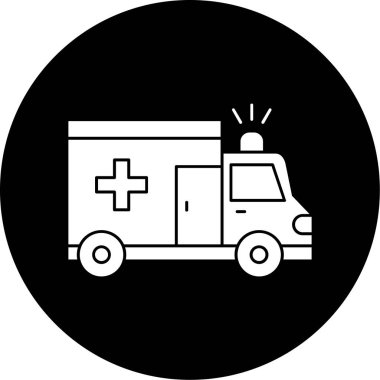 ambulans simgesi vektör illüstrasyonu