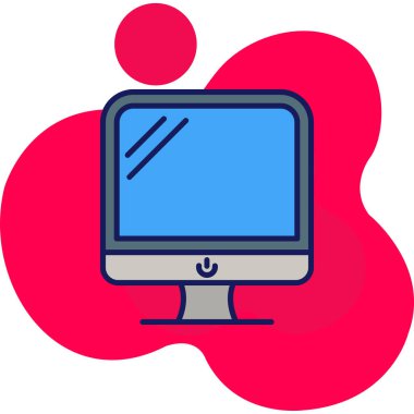 Bilgisayar. Web simgesi basit illüstrasyon