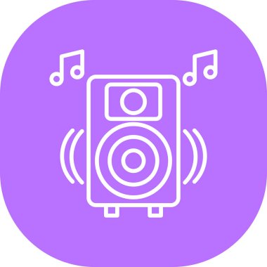 Müzik simgesi vektör illüstrasyonu