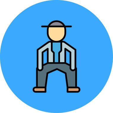 çiftçi ikonu vektör illüstrasyonu