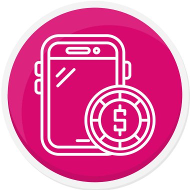 para mobil simgesi, basit illüstrasyon