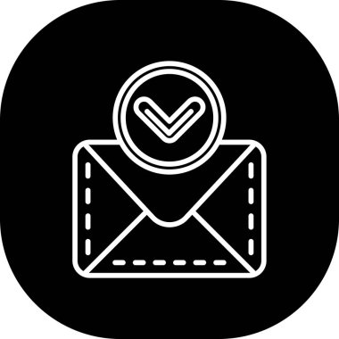 e-posta vektörü düz simgesi