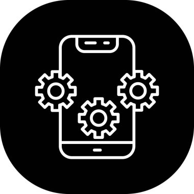 Mobil ayarların vektör illüstrasyonu modern simge