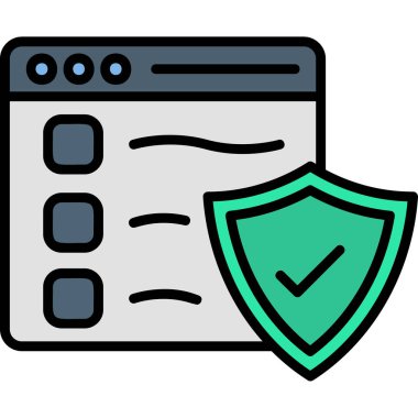 Web güvenlik vektörü illüstrasyonu