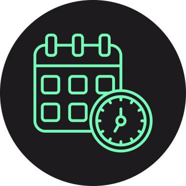 vektör zaman simgesi çizimi