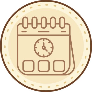 Bir saat simgesinin vektör illüstrasyonu