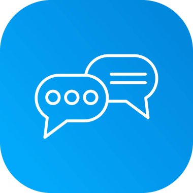 Sohbet baloncuğu simgesi soyut bir grupta izole edildi