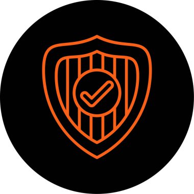 Kalkan ikon vektör resimlerini kontrol et