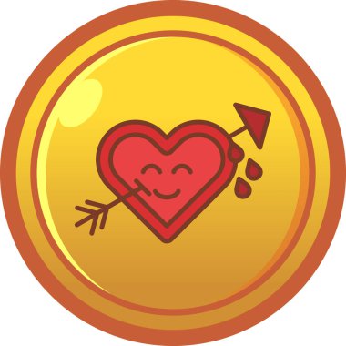 Kalp ikonu vektör illüstrasyonu