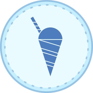 Mavi dondurma simgesinin vektör çizimi