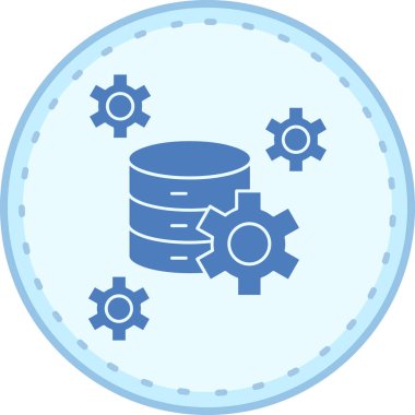 veritabanı. Web simgesi basit illüstrasyon