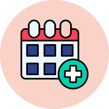 Takvim simgesi, modern vektör resimleme tasarımı