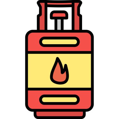 Gaz çakmak ikonu. Web için daha hafif vektör simgelerinin özet çizimi