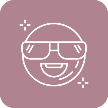 Şirin bir yüz simgesinin vektör çizimi