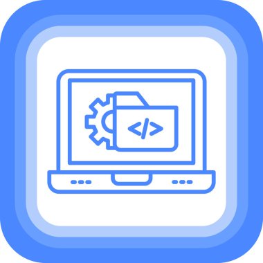 Bilgisayar. Web simgesi basit tasarım