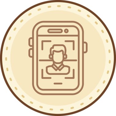 Mobil modern simgenin vektör illüstrasyonu