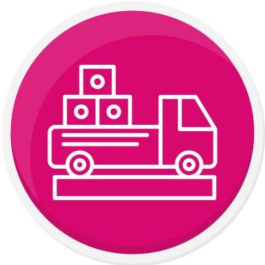 Bir kamyon simgesinin vektör çizimi