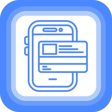 Cep telefonu. Web simgesi basit illüstrasyon