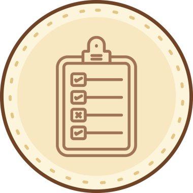 Kontrol listesi simgesi vektör illüstrasyonu