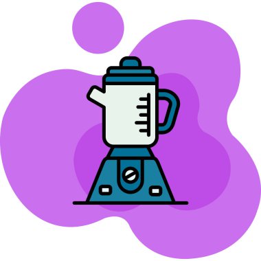 Çizgi film elektrik karıştırıcı simgesinin vektör illüstrasyonu