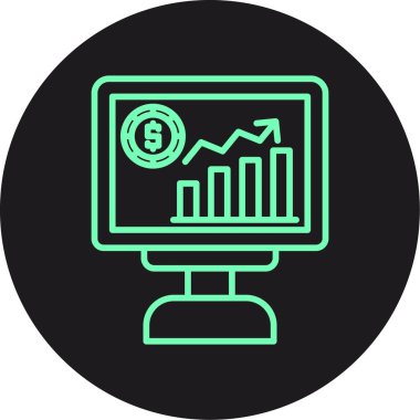 vektör lcd simgesi illüstrasyonu