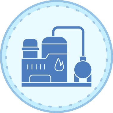 Benzin istasyonu simgesinin vektör illüstrasyonu