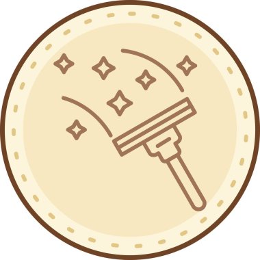 Bir fırçanın modern simgesinin vektör çizimi